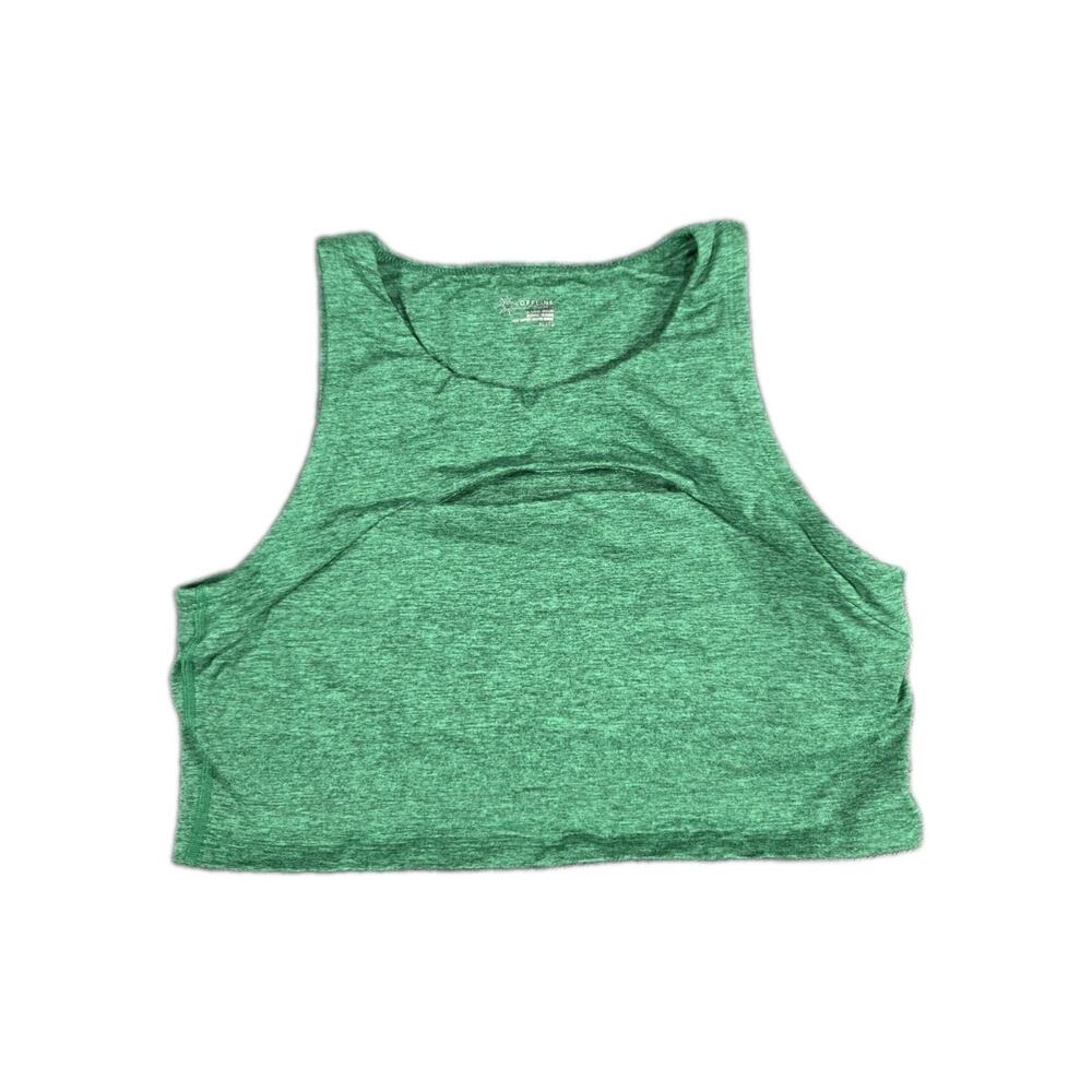 Offline by Aerie Women's Size XL Keyhole Hugger Tank Top Green Activewear C10